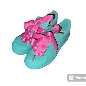 Turquoise Adidas Superstar